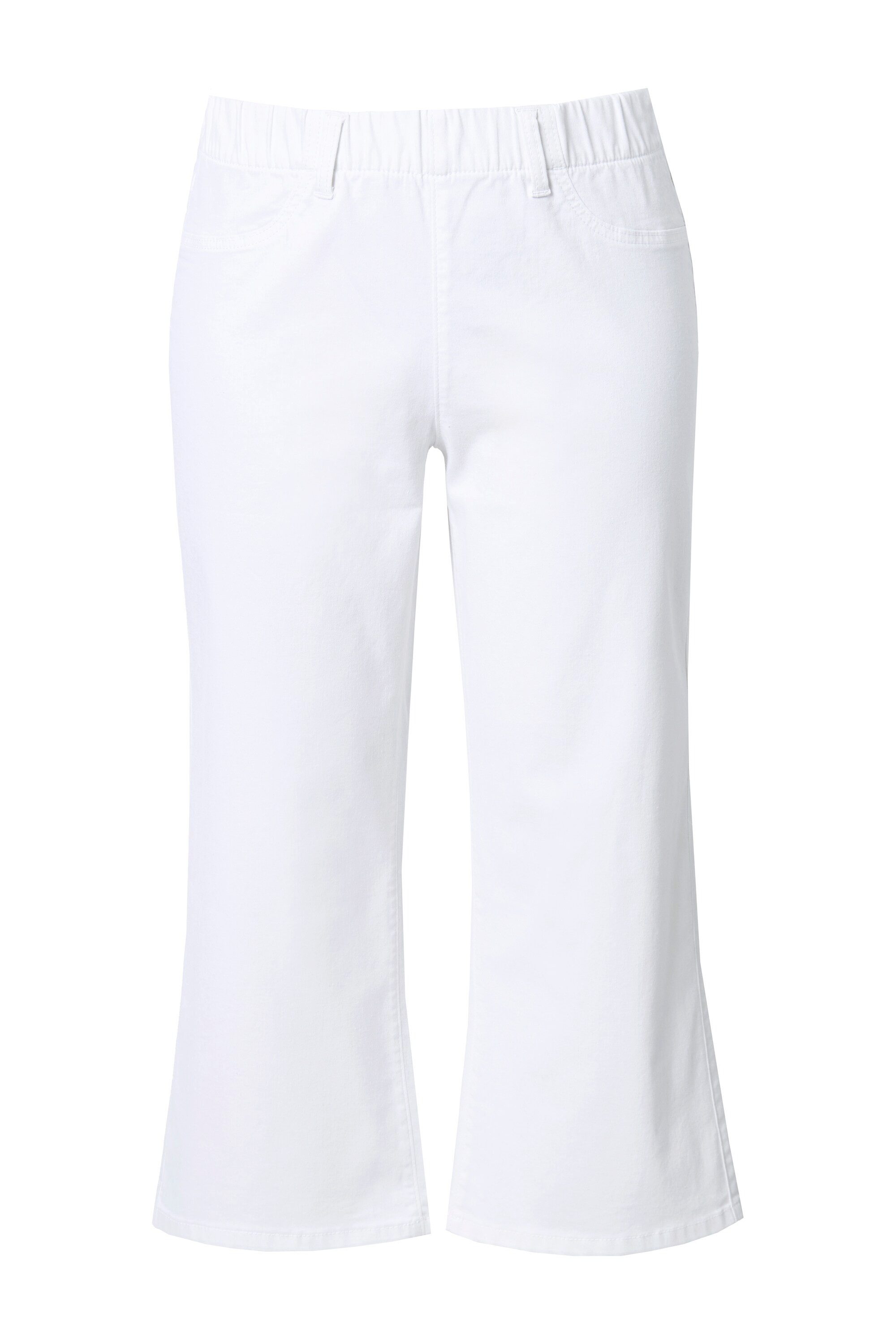 Ulla Popken Regular-fit-Jeans Jeansculotte Mary weites Bein Elastikbund