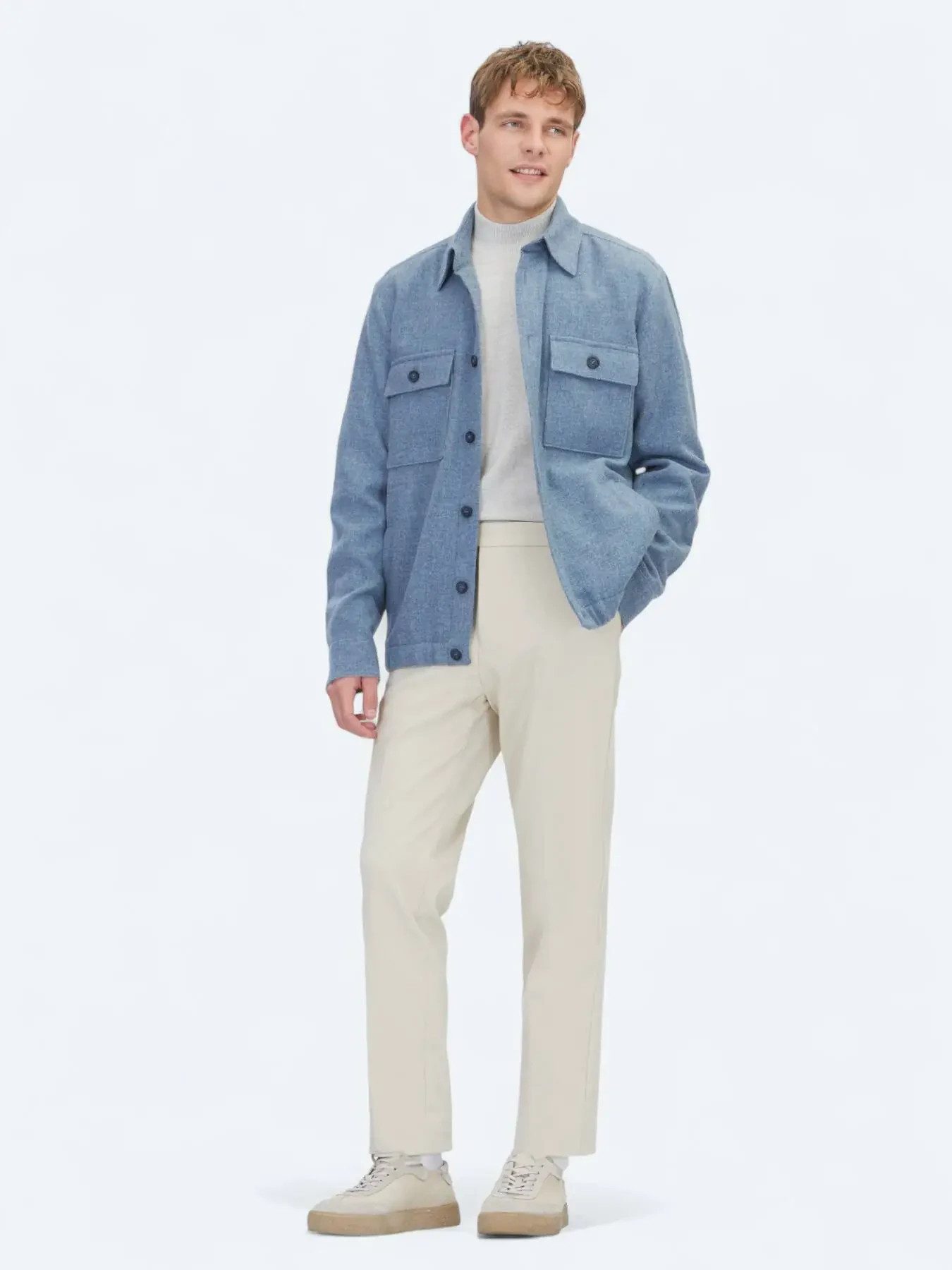 KİP Hemdbluse Blaues Overshirt