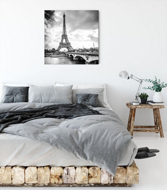 Pixxprint Leinwandbild Eiffelturm in Paris Kunst B&W, Eiffelturm in Paris Kunst B&W (1 St), Leinwandbild fertig bespannt, inkl. Zackenaufhänger