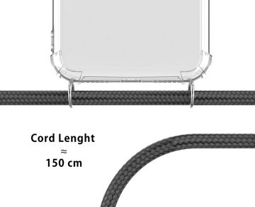 MyGadget Handyhülle Handykette für Xiaomi 12 Pro, mit Handyband zum Umhängen Kordel Schnur Case Schutzhülle Schwarz