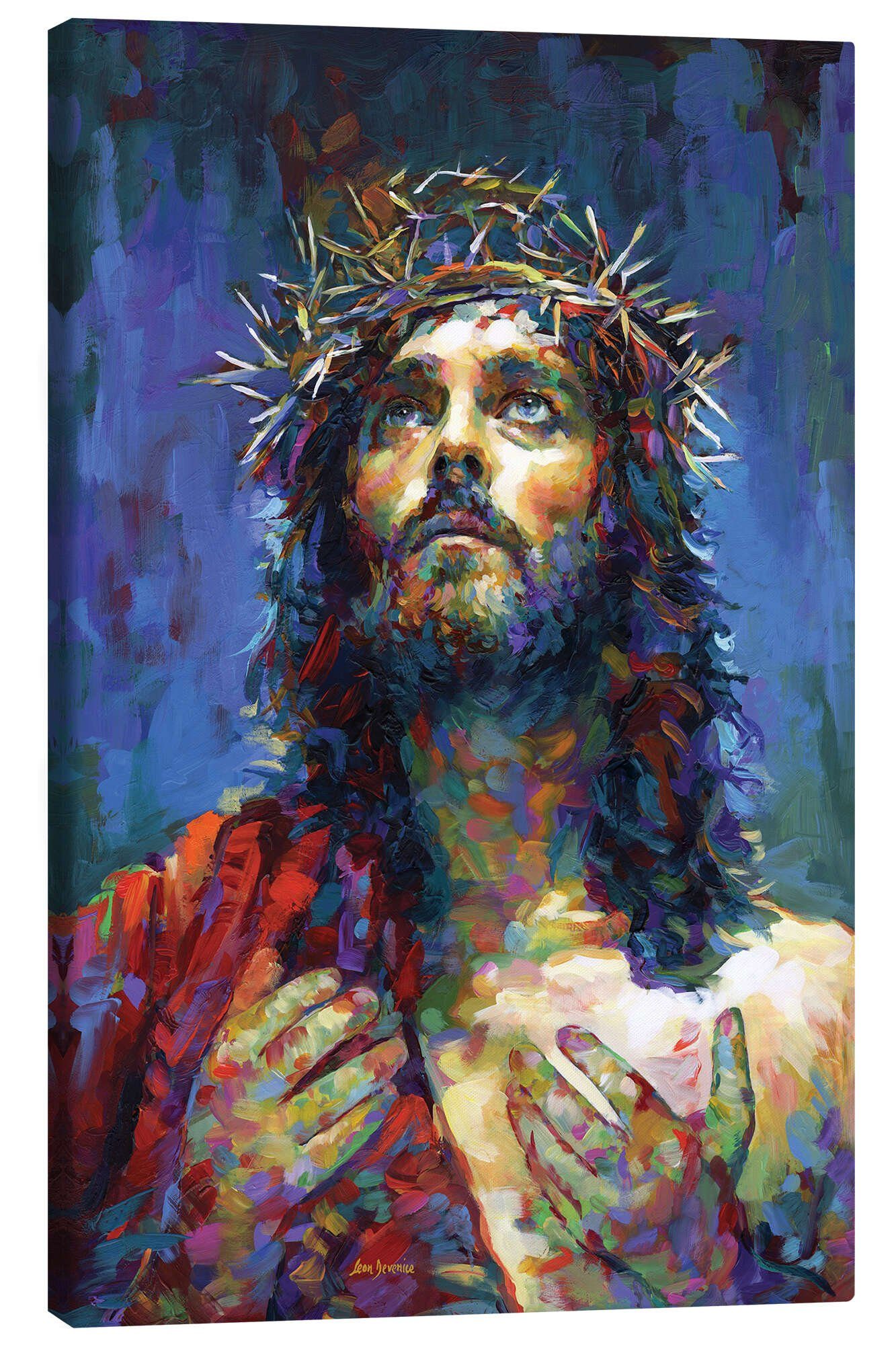 Posterlounge Leinwandbild Leon Devenice, Jesus Christus I, Illustration