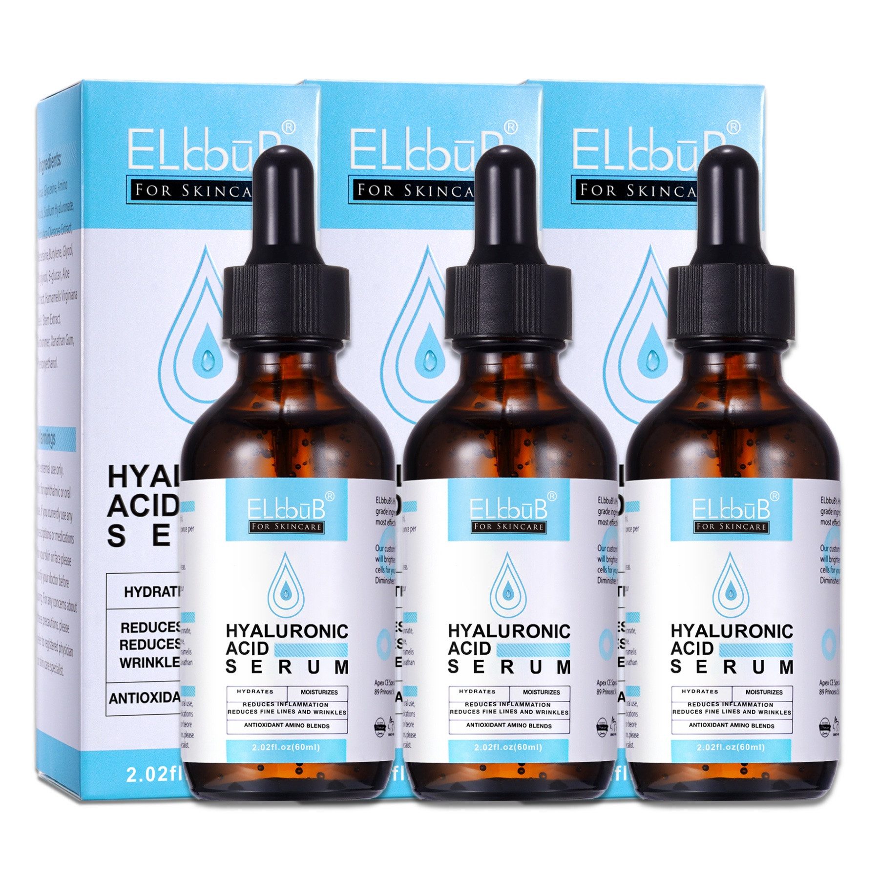 Gesichtsserum Set Vitamin C Hyaluron Retinol Serum Anti-Falten Anti-Aging 60ml