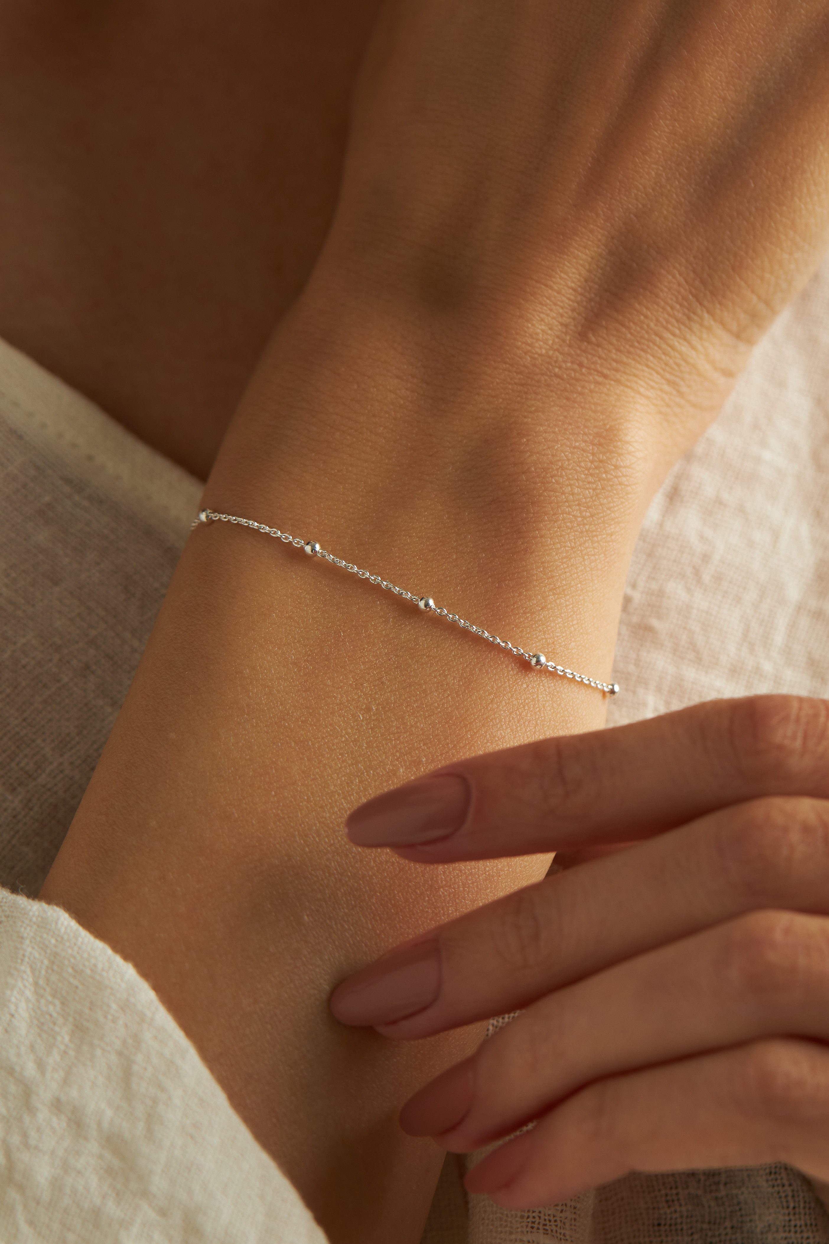 Einzelstück Armkette Armkette Armband 925 Sterling Silber Harmony
