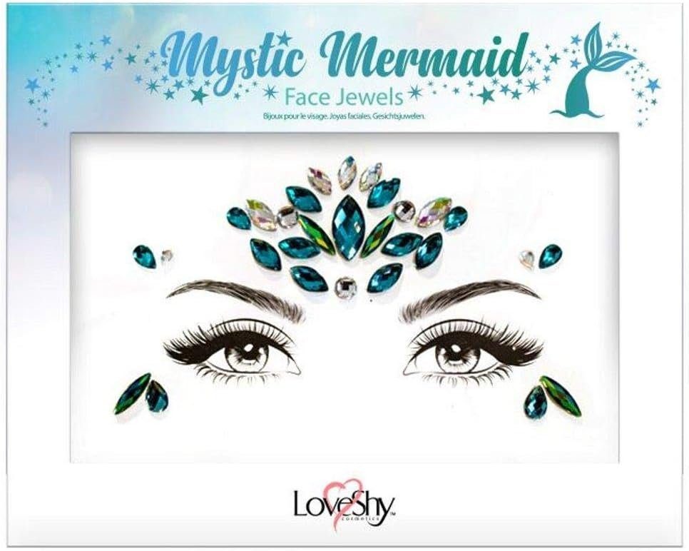 PaintGlow Strass-Tattoo Face Jewels 'Mystic Mermaid' - Selbstklebende Glit