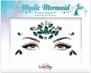 PaintGlow Strass-Tattoo Face Jewels 'Mystic Mermaid' - Selbstklebende Glit
