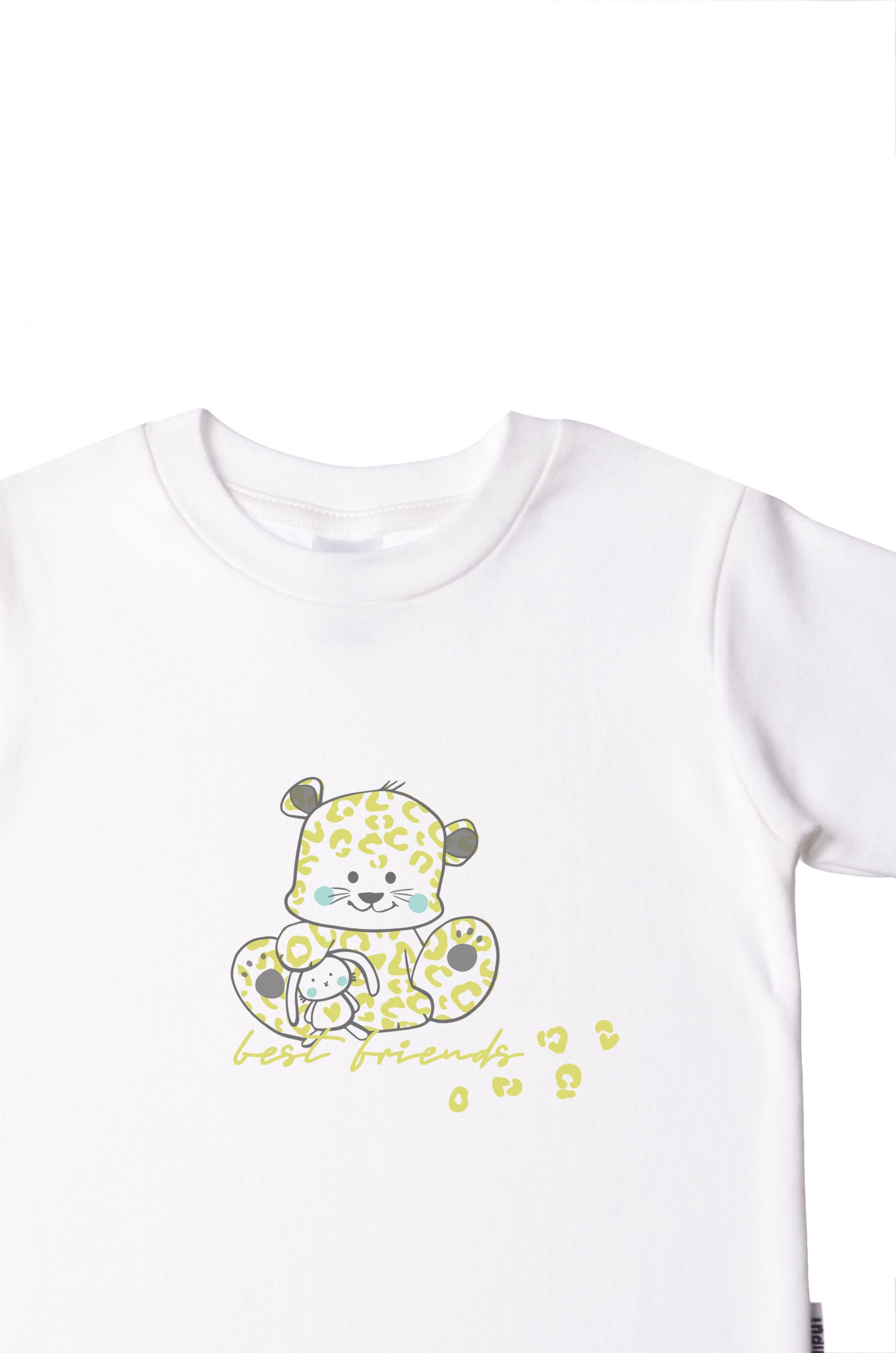Baby mit T-Shirt Frontprint niedlichem Leo Liliput