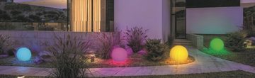 BONETTI LED Gartenleuchte Kugelleuchte BLÜTE, Farbwechsel, LED fest integriert, Blütenoptik, Ø 35 cm