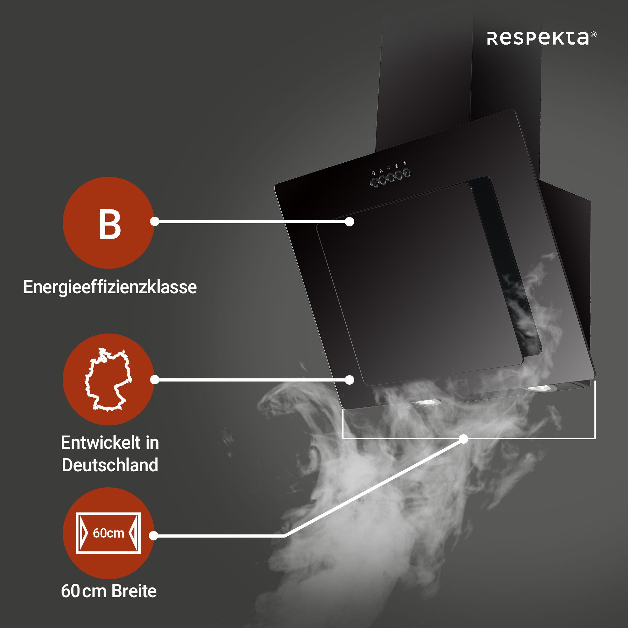 RESPEKTA Kopffreihaube Leila Leila, EEK: B; 60 cm; LED Beleuchtung; 3 Leistungsstufen