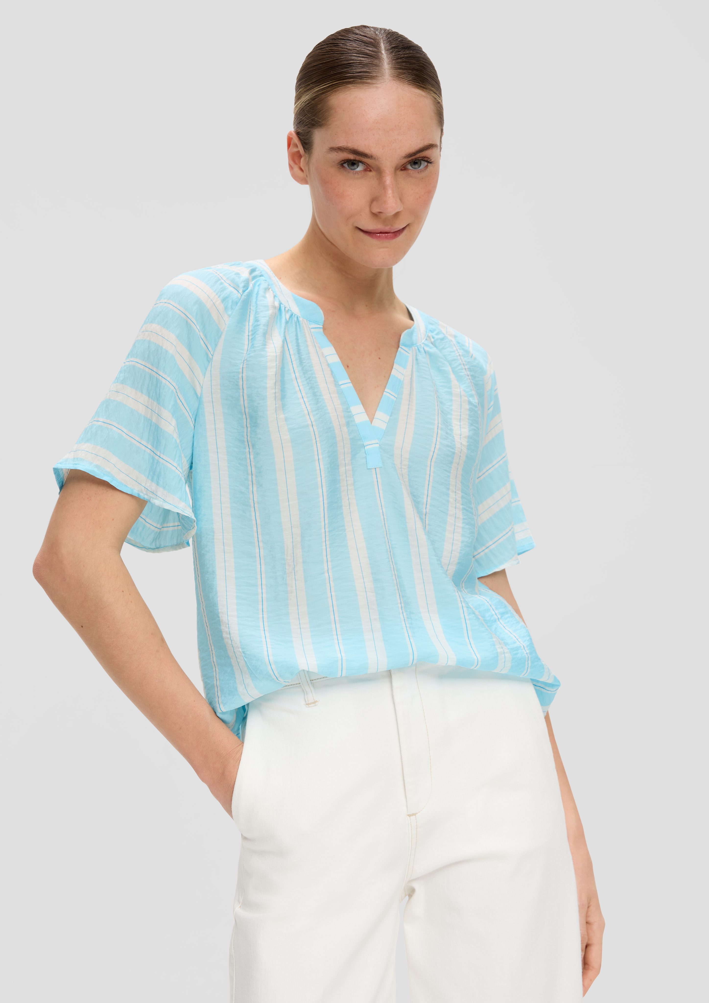 s.Oliver BLACK LABEL Kurzarmbluse Luftige Bluse günstig online kaufen