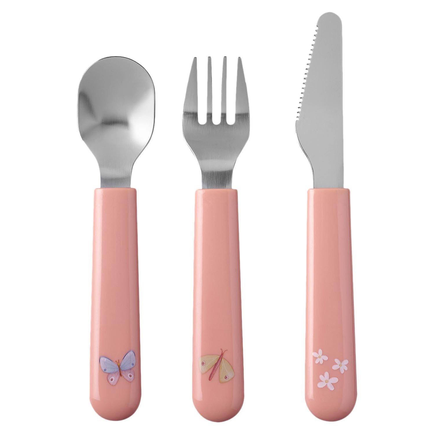 Mepal Kinderbesteck MIO, 3-teilig, Rosa, Spülmaschinengeeignet, 1 Personen, Edelstahl, Kunststoff