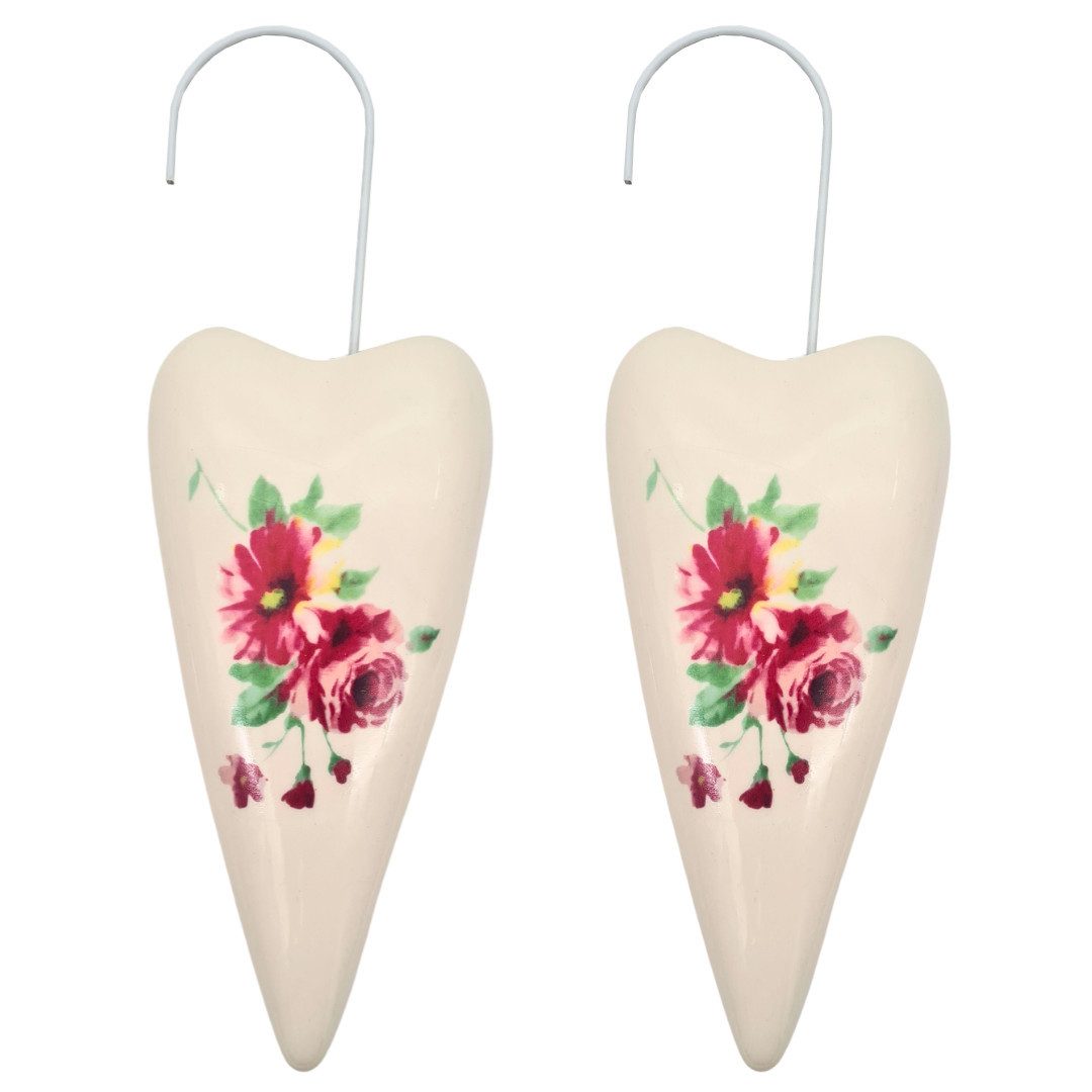 abc HOME Luftbefeuchter Keramik Heizung 2er Set – Heizkörper-Verdunster Herz – Bild 2 von 4