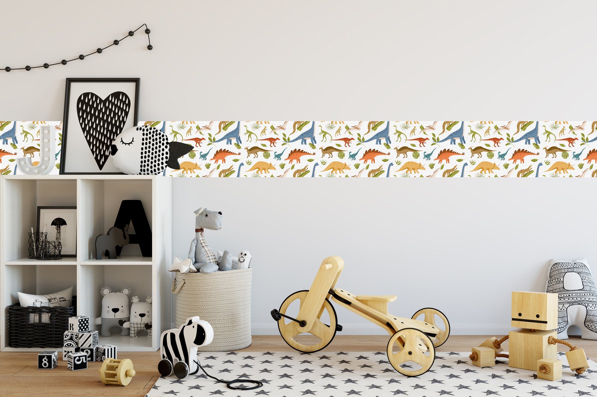 Lüttenhütt Bordüre Dinos, glatt, gemustert, (3 günstig online kaufen