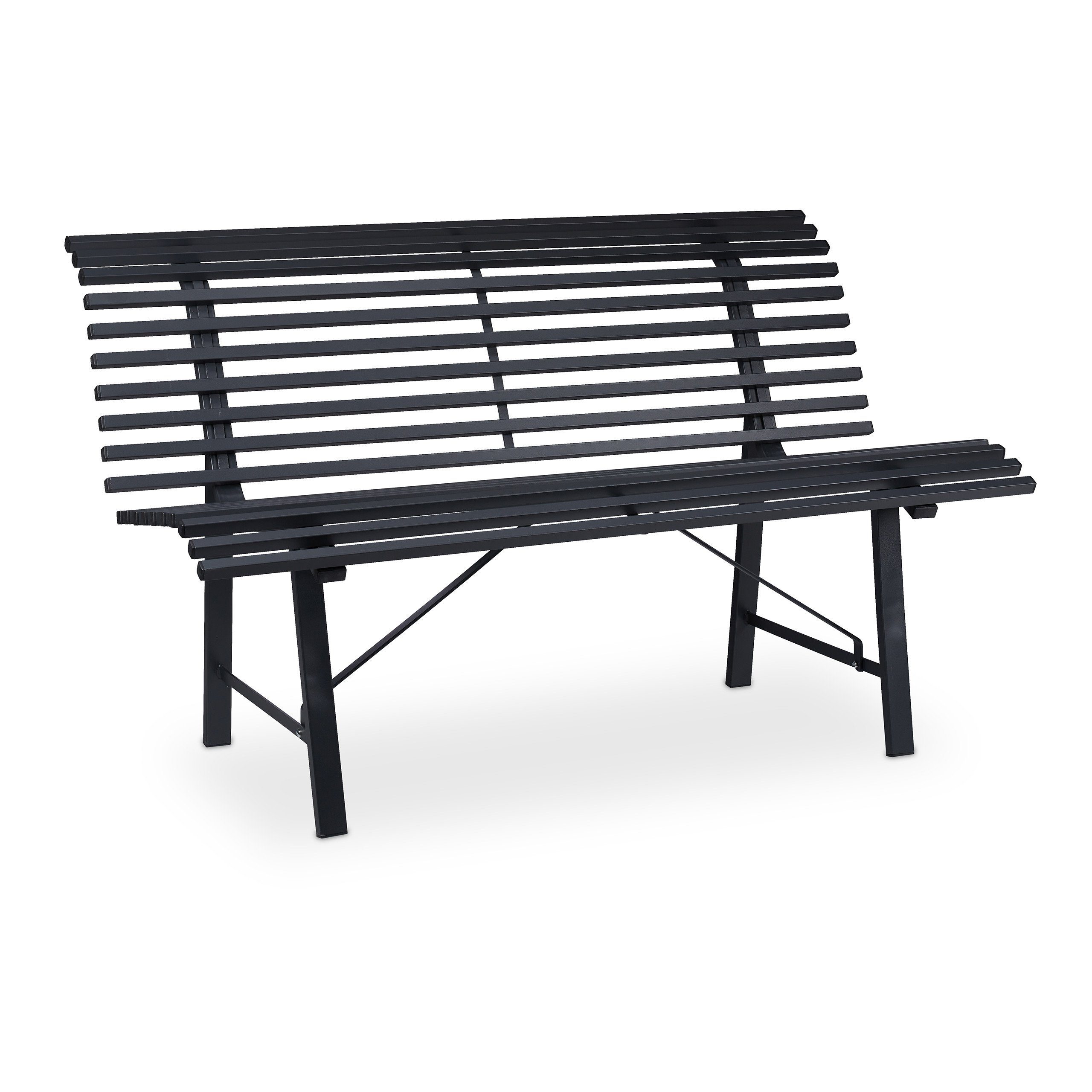 relaxdays Gartenbank Stahl anthrazit günstig online kaufen