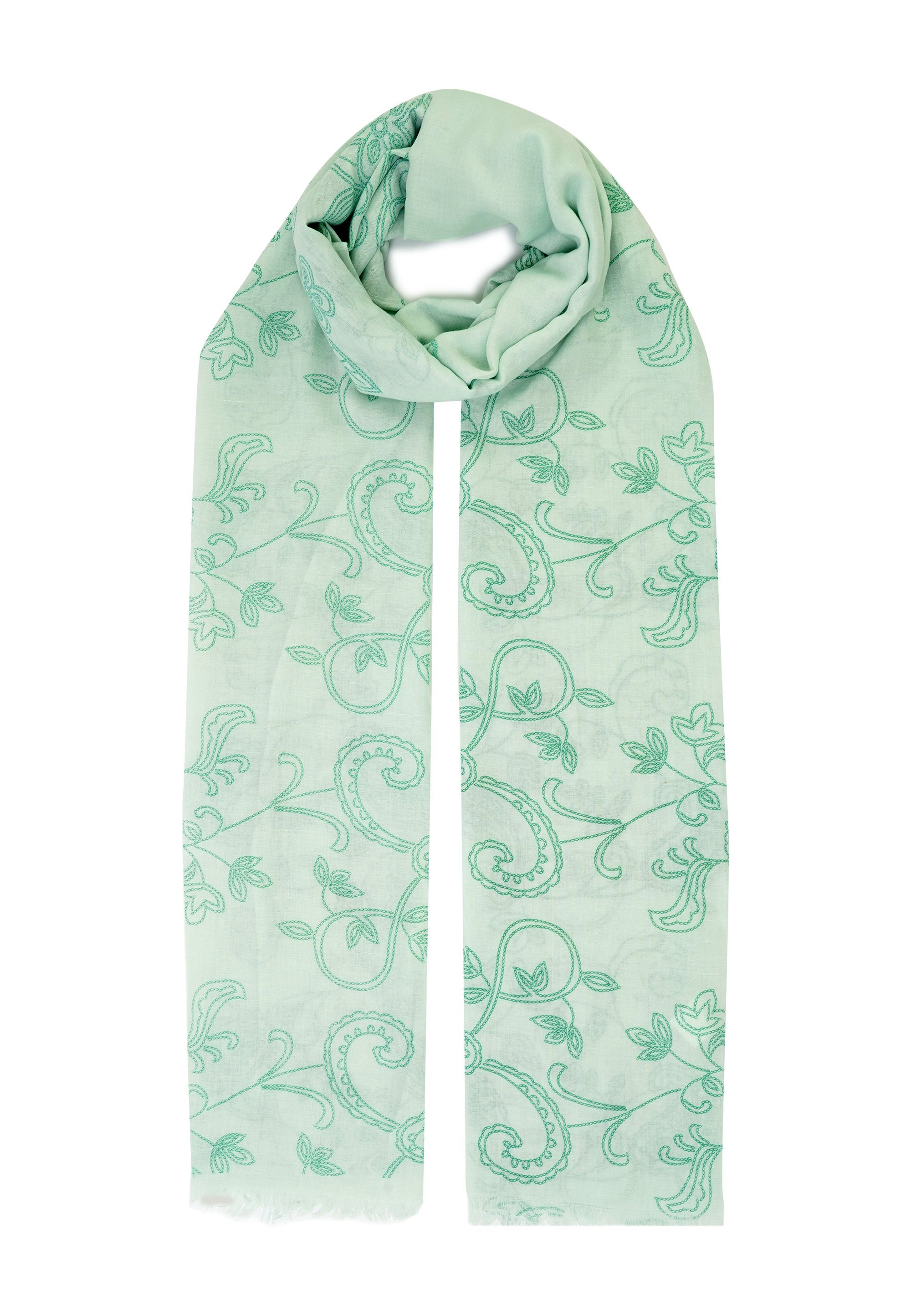 Harpa Modeschal floralem mit PORTA, mint Allover-Print