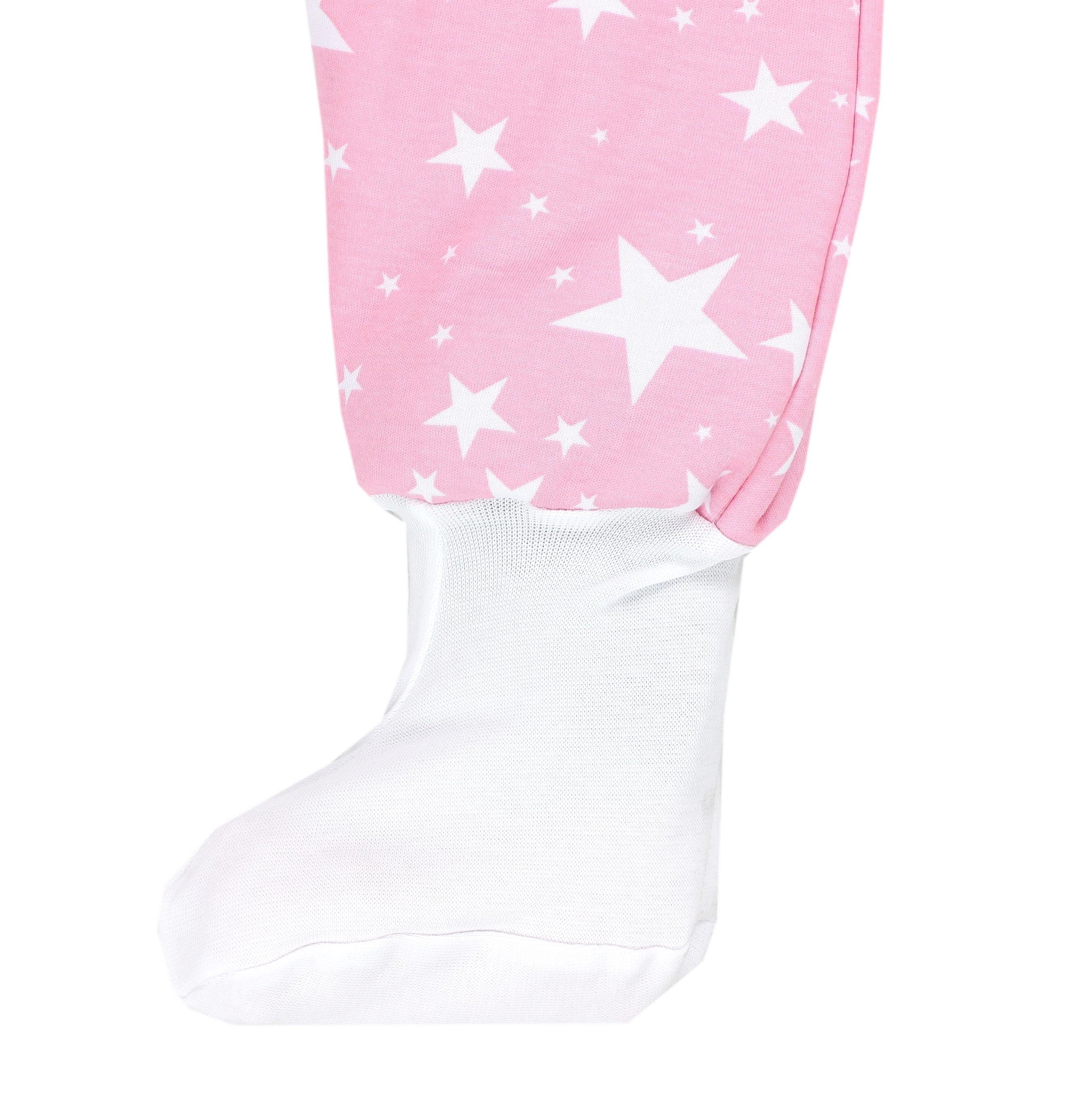 / Winterschlafsack Rosa OEKO-TEX Füßen Weiße Sterne mit 2.5 zertifiziert, Babyschlafsack Beinen TOG und TupTam