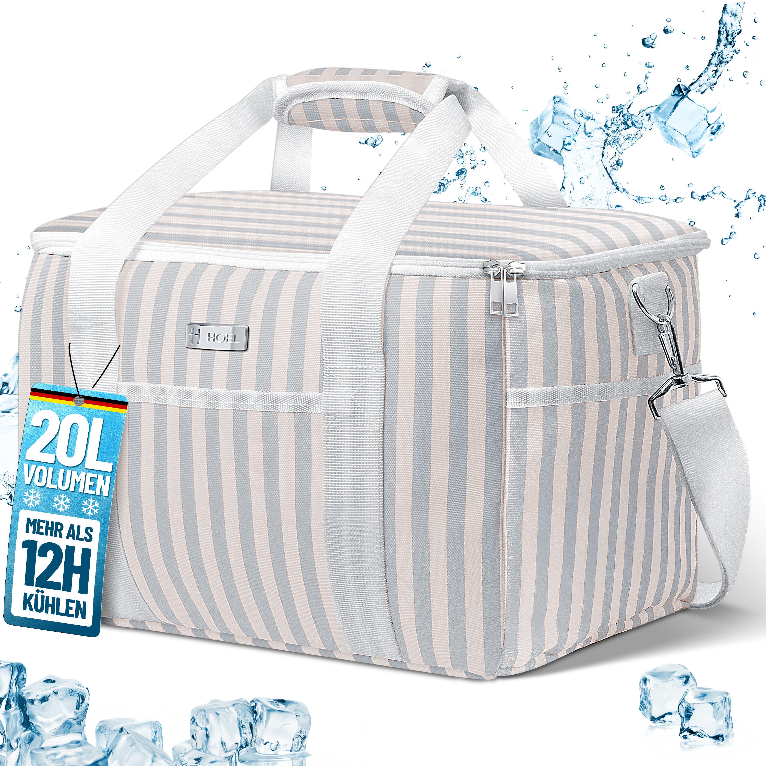 HOEL Kühltasche HOEL Kühltasche klein 20L & Gross 30L - Isoliertasche - Lunchtasche