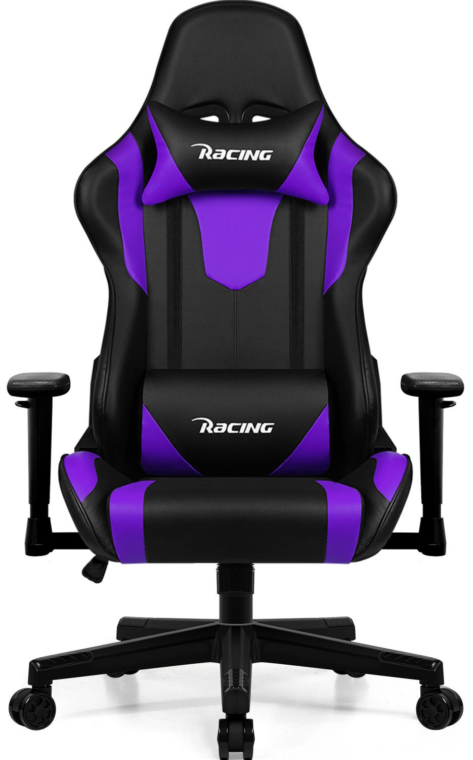Homimaster Gaming-Stuhl Gaming Stuhl, Ergonomischer Bürostuhl,Gaming Chair mit Wippfunktion (Mit verstellbarem Lendenkissen, Kopfstütze und Armlehnen, gepolsterter Gamer Stuhl), Gaming Stuhl Wippfunktion bis zu 170°, Bürostuhl 150 kg Belastbarkeit