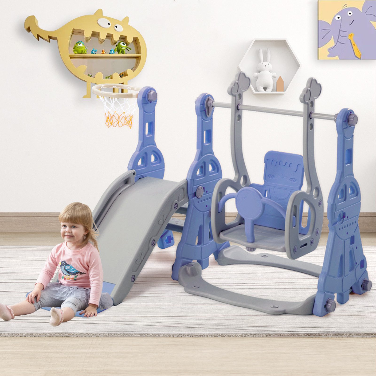 FUROKOY Rutsche Kinderrutsche Indoor und Outdoor Gartenrutsche, (Packung, 1 günstig online kaufen