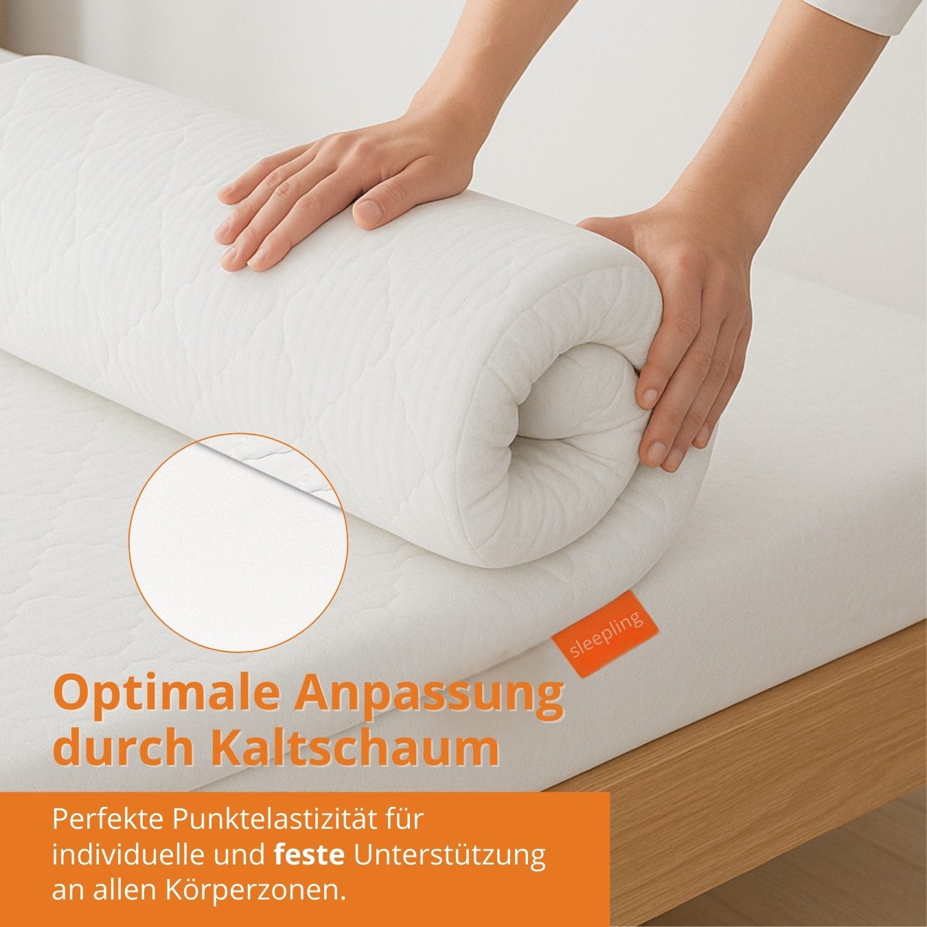 sleepling, Topper aus Kaltschaum, orthopädische Matratzenauflage, 6 cm hoch günstig online kaufen