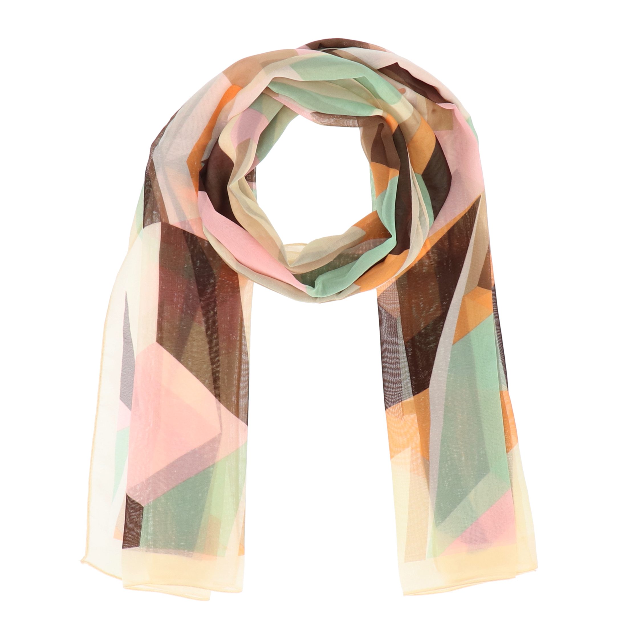 Modeschal Chiffon Geometric