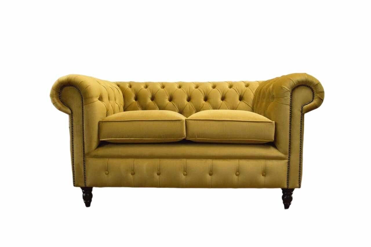 JVmoebel Sofa Sofa Polster Sofas Neu Sofa 2 Sitzer Design Chesterfield Stoff Couch, Made in Europe