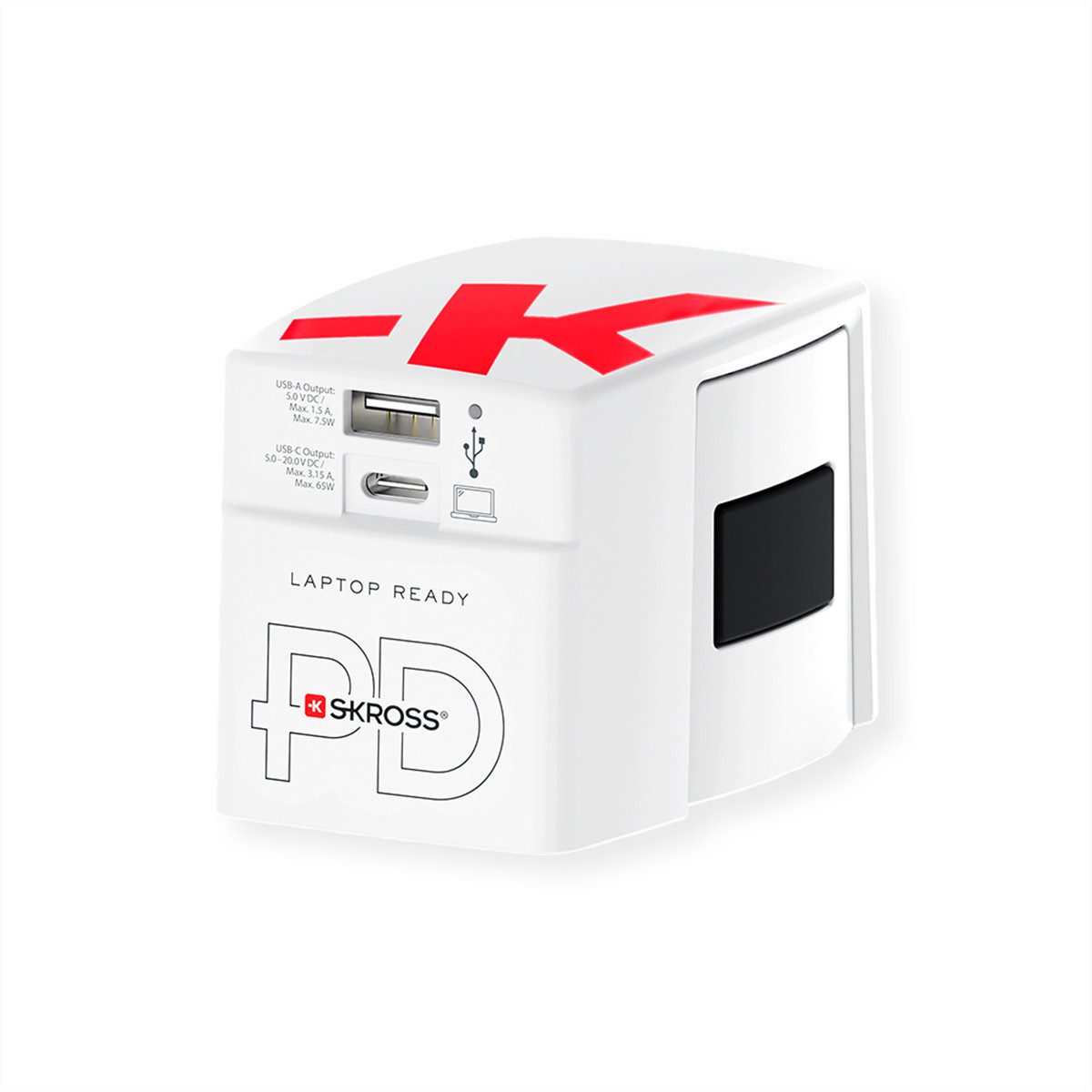 World USB Charger A/C 65PD mit USB-C Kabel Stromadapter