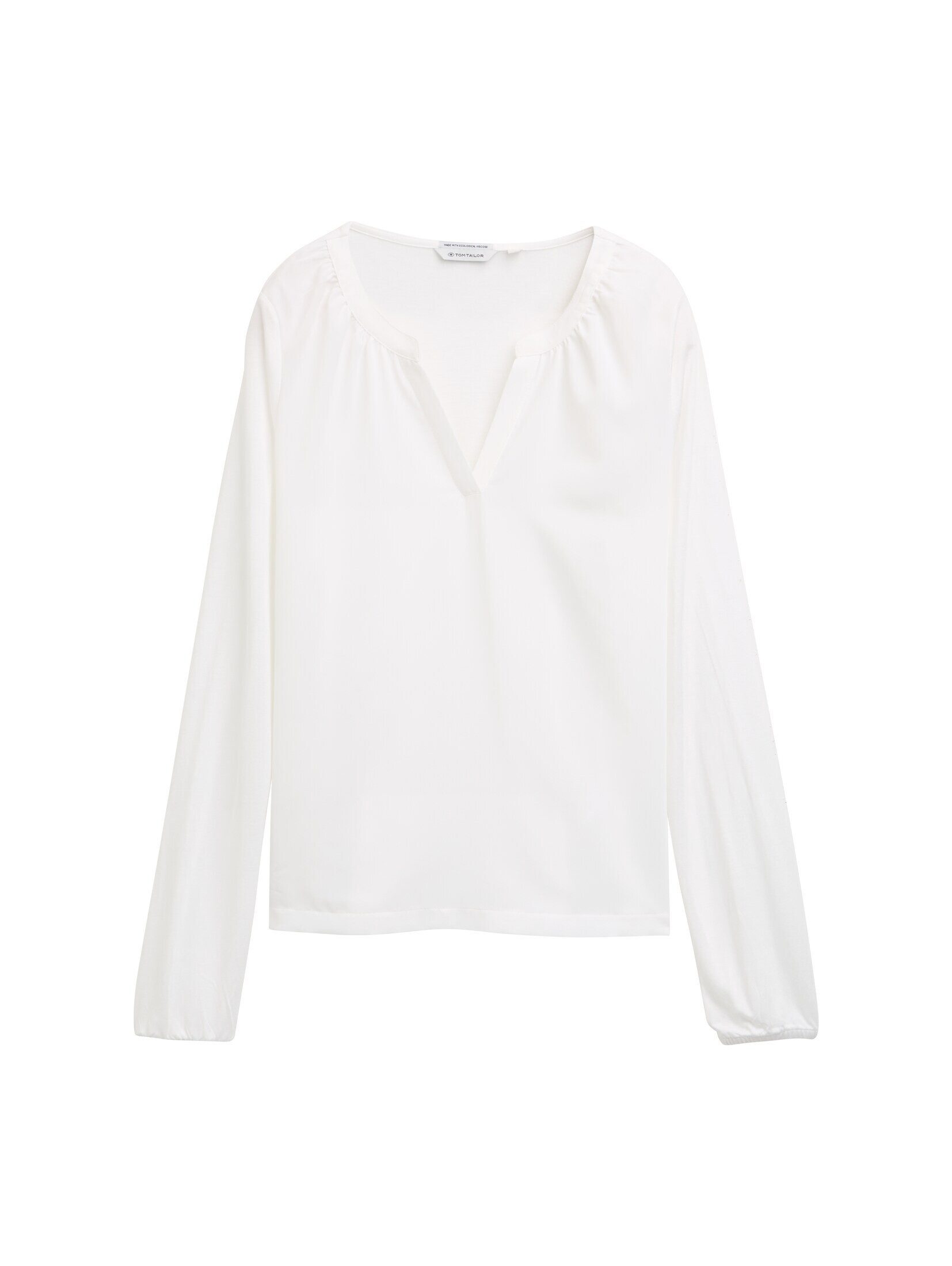 TOM TAILOR Langarmshirt Langarmshirt im Material-Mix günstig online kaufen