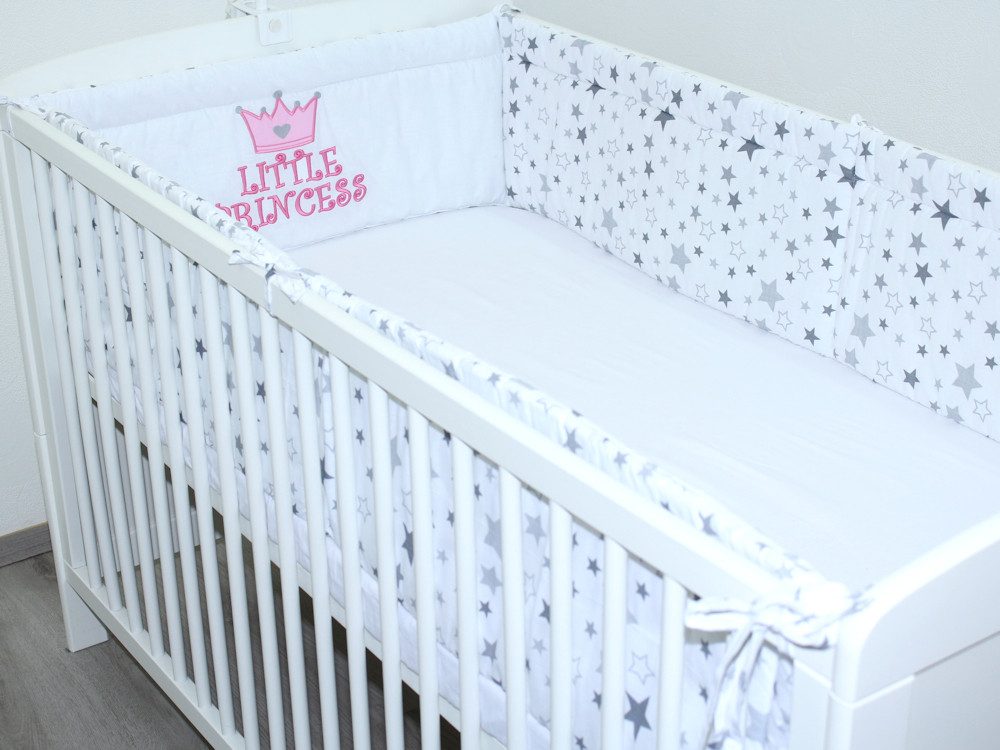 Primawela Bettnestchen Nestchen Applikation 360 cm Bettumrandung Baby Bett Kinder Kopfschutz