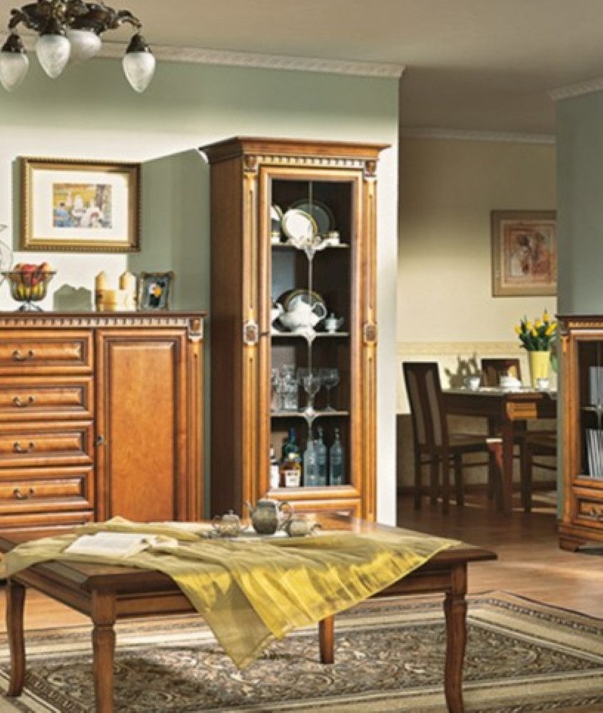 Xlmoebel Glasvitrine Traditioneller Schaukasten Schaukastenschrank Glasvitrine Schrank (Klassische Vitrine Vitrinenschrank Vitrinen - Model OW2A) Hergestellt in Europa