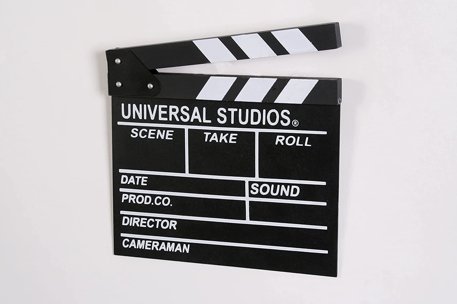 Regieklappe in schwarz Living Universal Studios, mit Klappe beweglicher Wanddekoobjekt Wackadoo