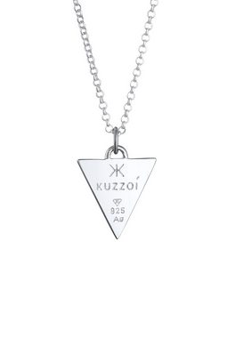 Kuzzoi Silberkette Herren Erbskette Dreieck Modern 925 Silber, Dreieck