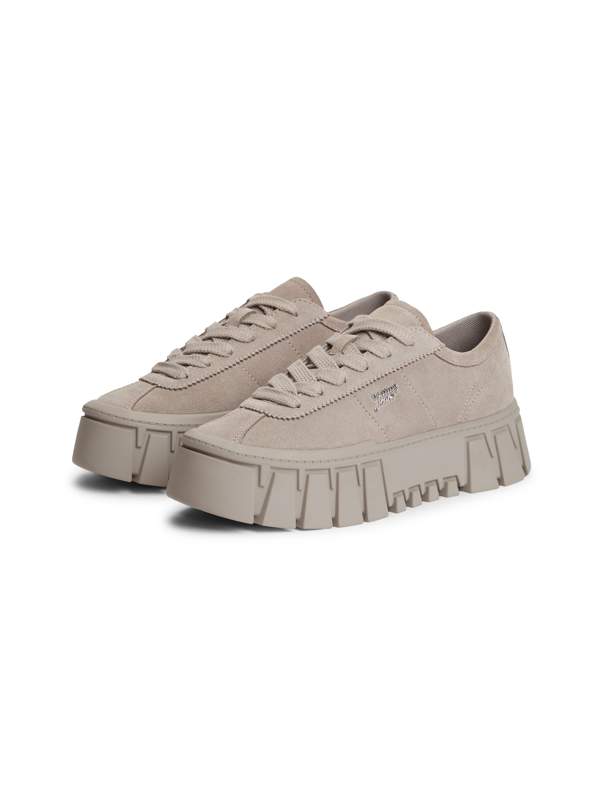 Tommy Jeans TJW PLATFORM SNEAKER SUEDE Plateausneaker Freizeitschuh, Halbschuh, Schnürschuh mit markanter Plateausohle