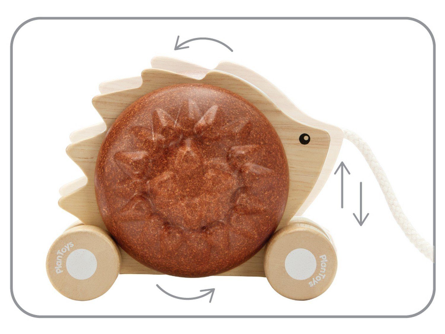 Plantoys Nachziehspielzeug Nachzieh-Igel, braun