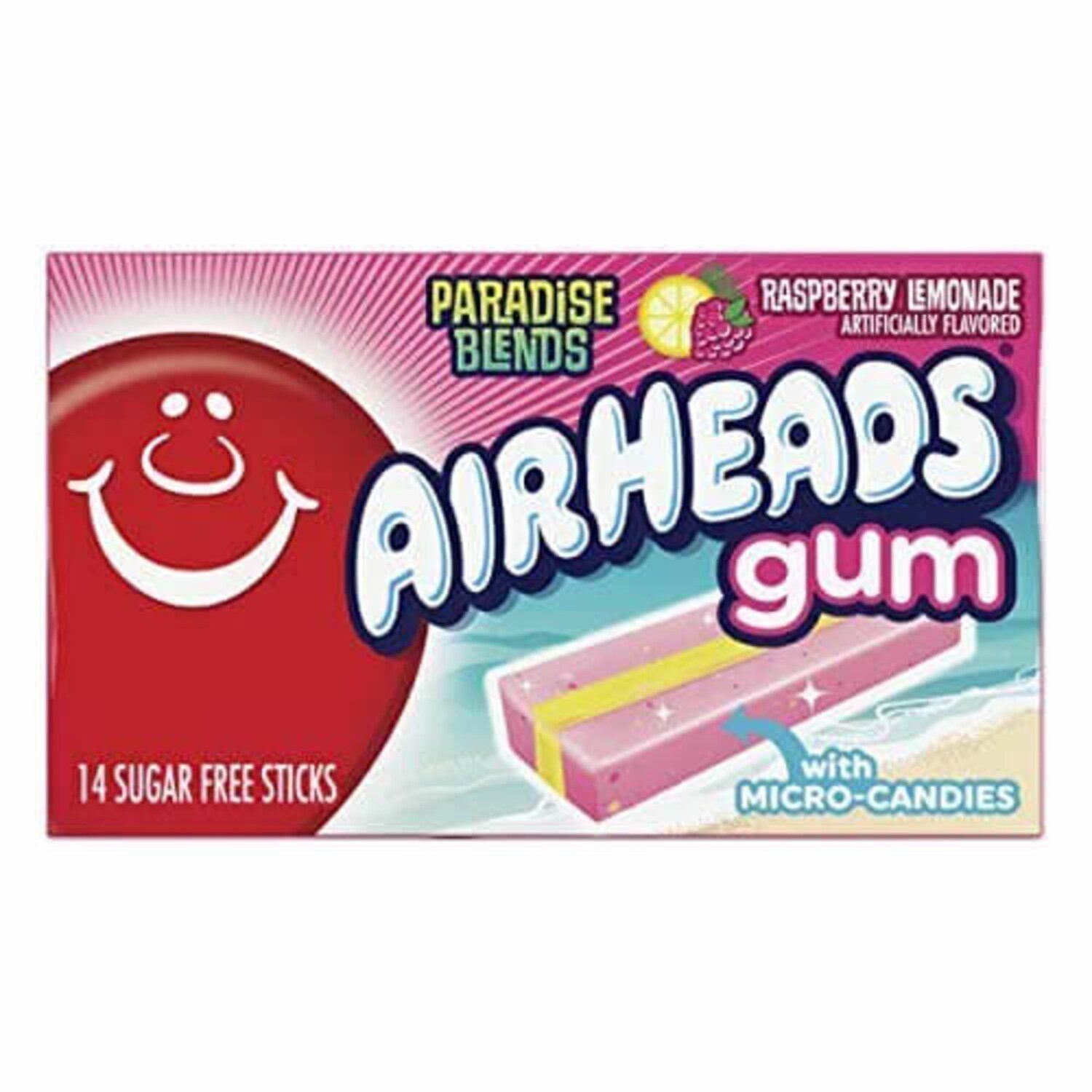 Airheads Süßigkeit, 1 x 33 g, Gum Raspberry Lemonade