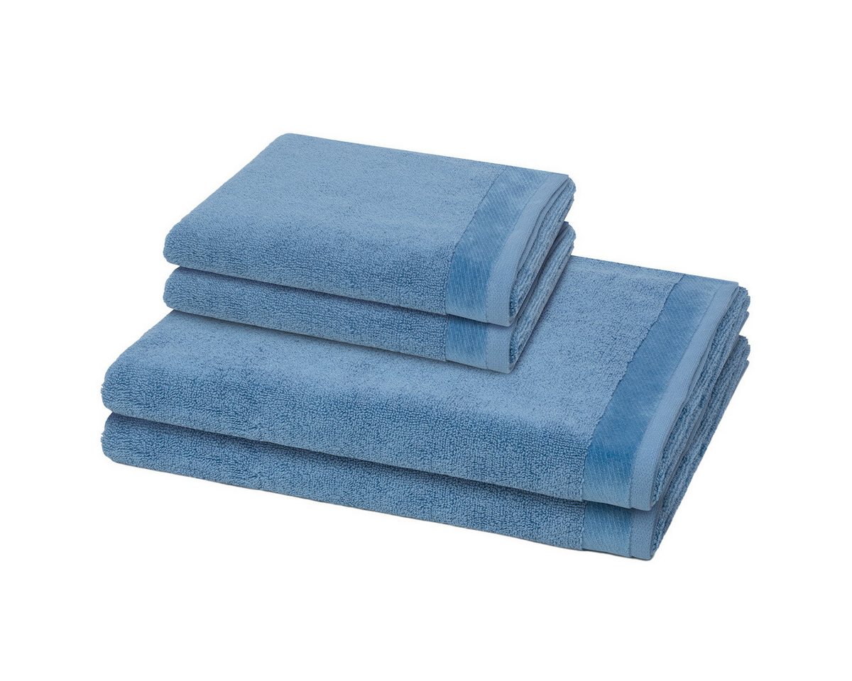 Möve Handtuch Set Premium, Walkfrottee (Spar-Set, 4-St), 2 X Handtuch 2 X Duschtuch im Set - Baumwolle - Saugstark