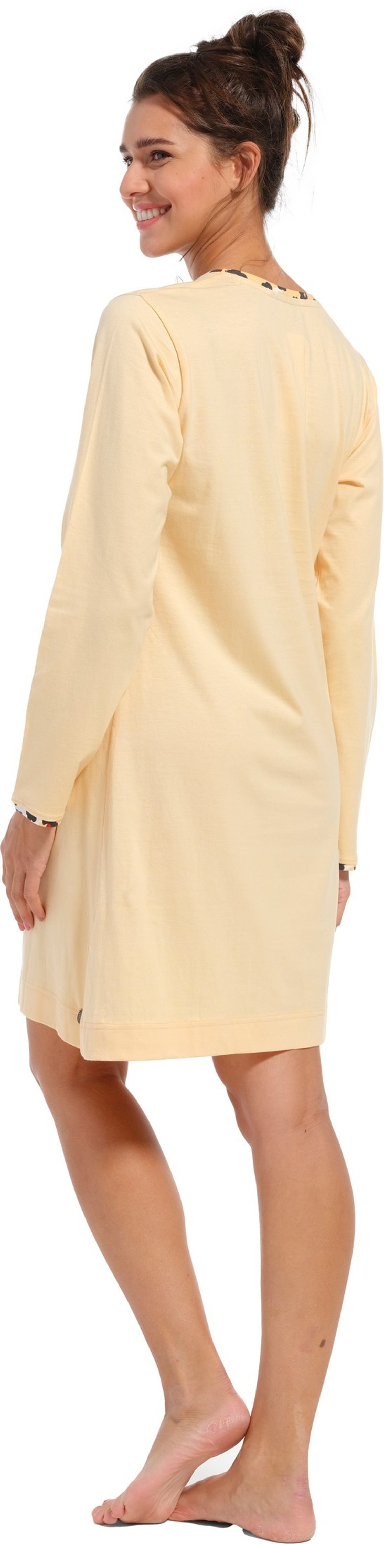 Rebelle Nachthemd Damen Schlafshirt mit langem Arm (1-tlg) Modisches Design
