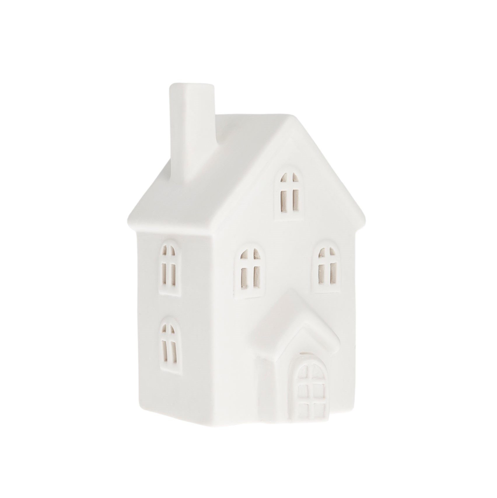 Storefactory Scandinavia Windlicht Dekorationshaus BYN Nr. 12 Keramik weiß, 10x8x16 cm