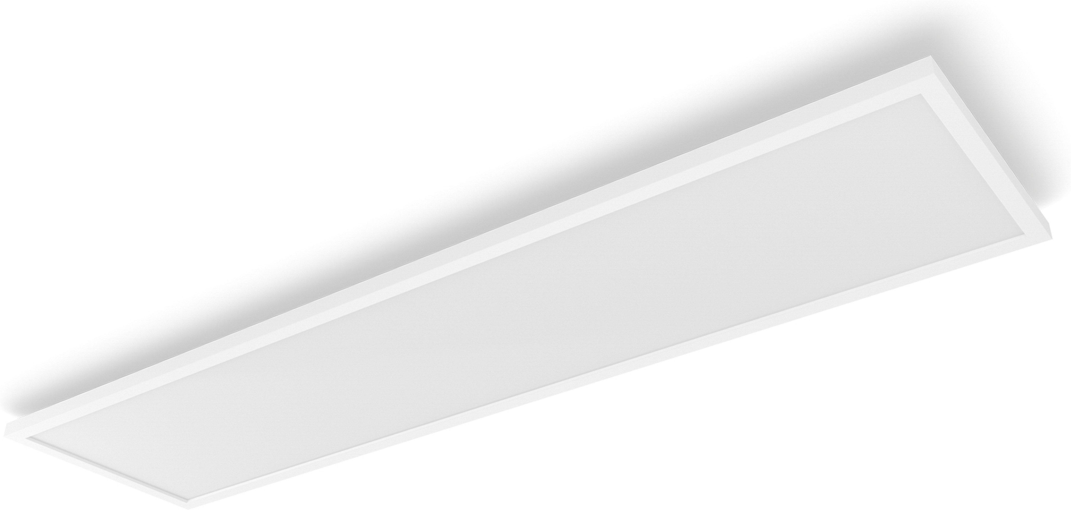 Philips Hue LED Panel White & Color Ambiance Surimu, 120x30cm, Abschaltautomatik, Bluetooth, CCT - über Fernbedienung, Dimmfunktion, Einschlafhilfe, Farbsteuerung, Farbwechsel, Memory, nach Trennung vom Netz, Nachtlichtfunktion, RGB, Smart Home, Timerfunktion, Weckerfunktion, dimmbar über Fernbedienung, mehrere Helligkeitsstufen, LED fest integriert, Farbwechsler, RGB, warmweiß - kaltweiß, Steuerbar per App und Stimme, Smart Home fähig, Farbfähig und Weißtöne