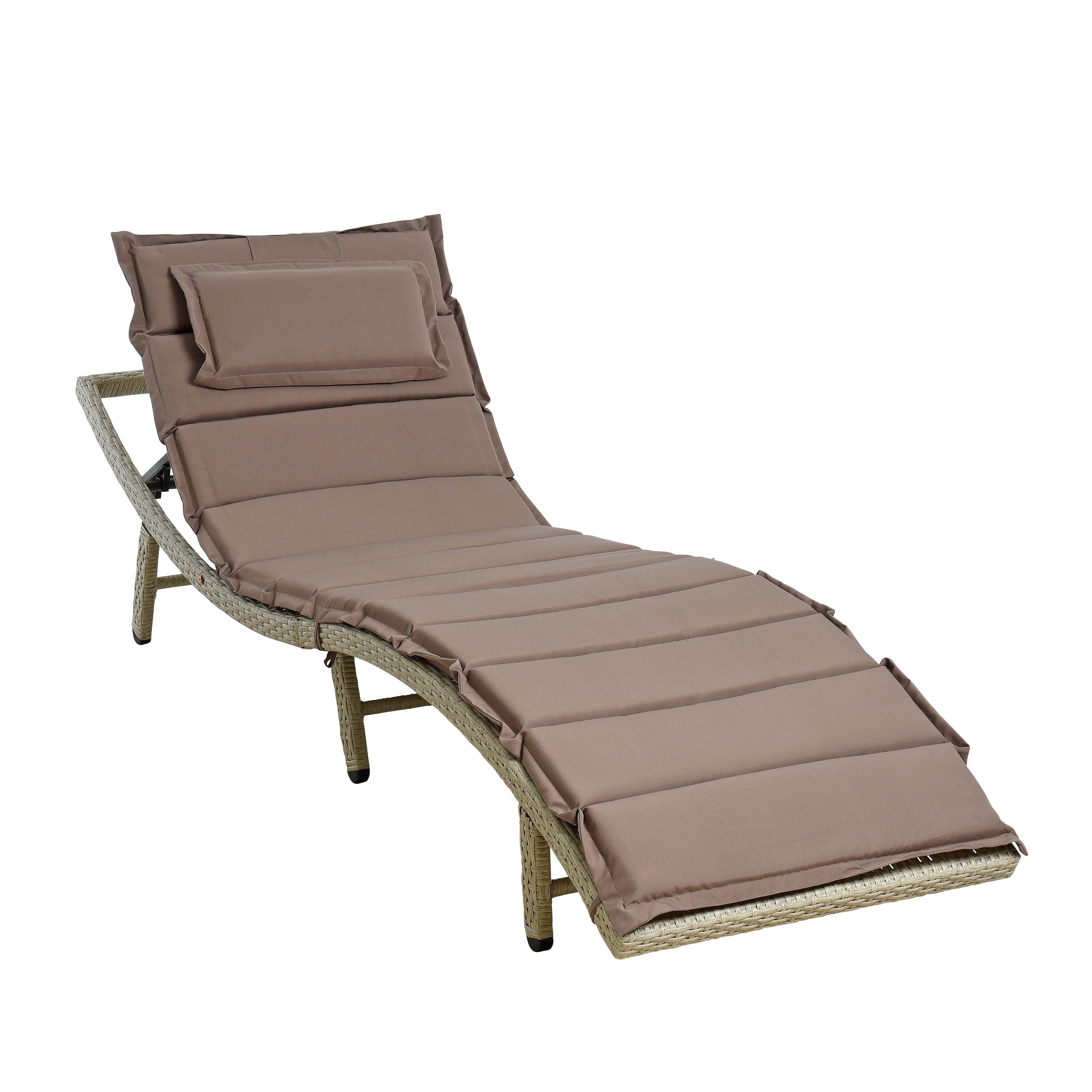 ESTEXO Gartenliege Sonnenliege Strandliege Polyrattan XXL Relaxliege Liege günstig online kaufen