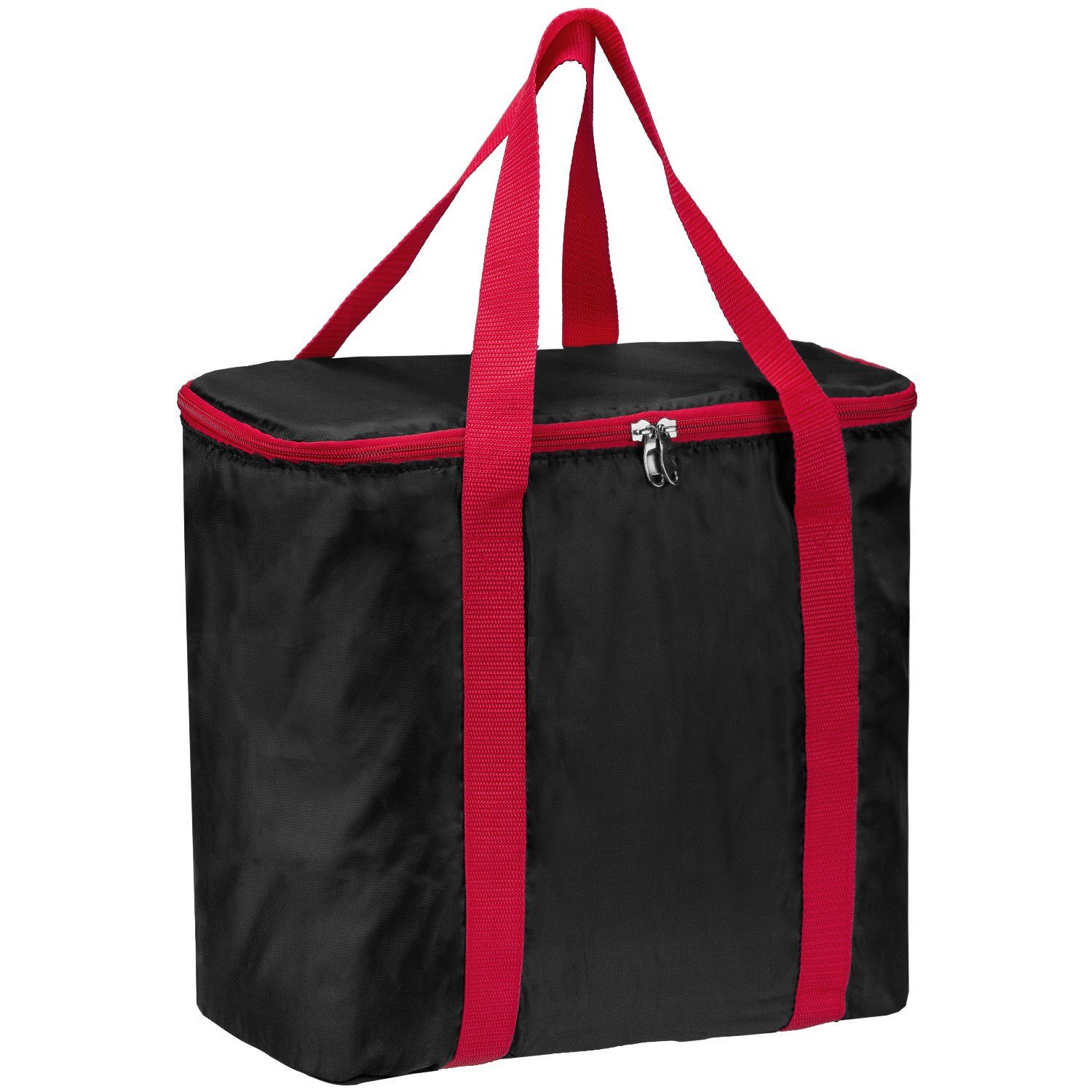 anndora Shopper 2 in 1 Doppeltasche Einkaufstasche mit Kühlfunktion, Isoliertasche mit Reißverschluss - Tragehenkel an beiden Taschen – Bild 4 von 5