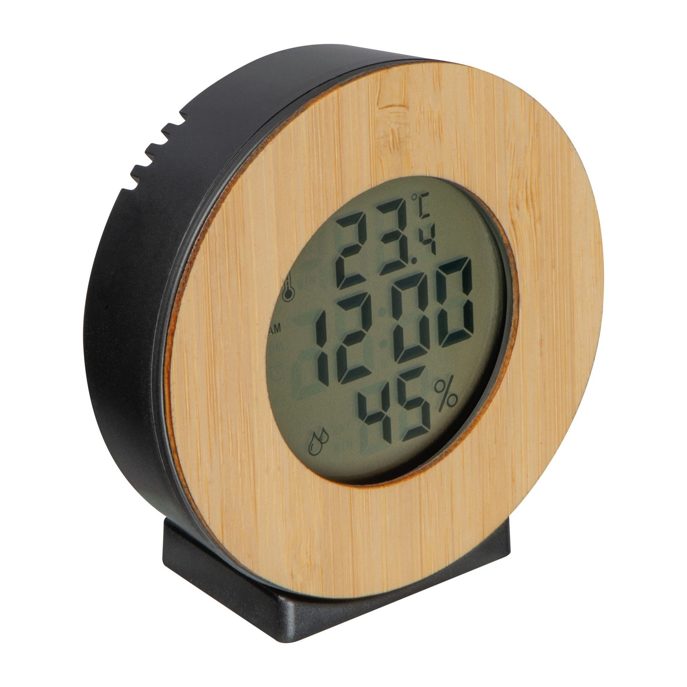Easy Gifts Digitale Wetterstation mit Bambuselement Innenwetterstation