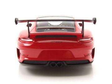 Minichamps Modellauto Porsche 911 GT3 RS (991.2) Weissach Package 2019 rot mit schwarzen, Maßstab 1:18