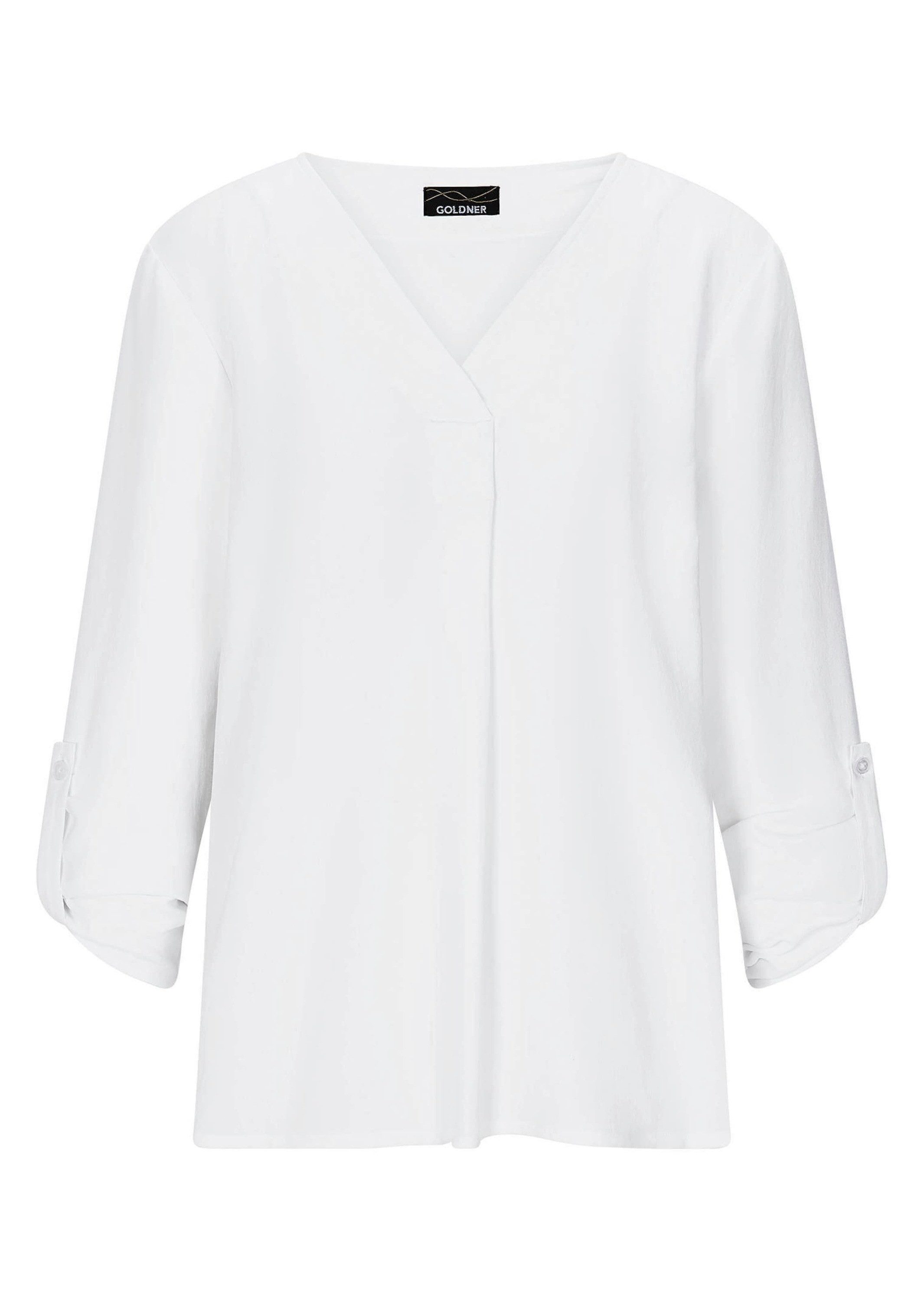Schlupfbluse Elegante Basicbluse mit V-Ausschnitt