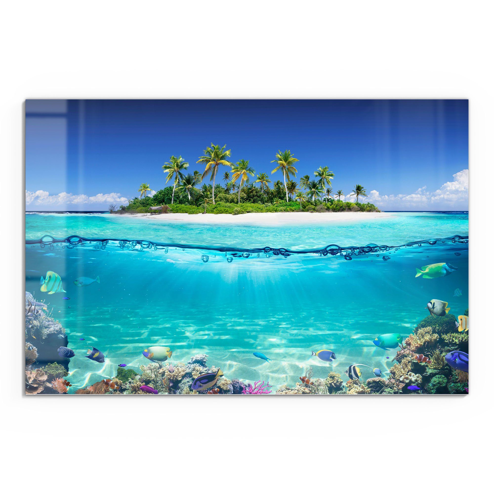 DEQORI Glasbild 'Insel im tropischen Meer', günstig online kaufen