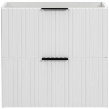 Lomadox Waschbeckenschrank ADELAIDE-56-WHITE Waschtischunterschrank matt weiß gerillt, 2 Auszüge, 60/57/46 cm