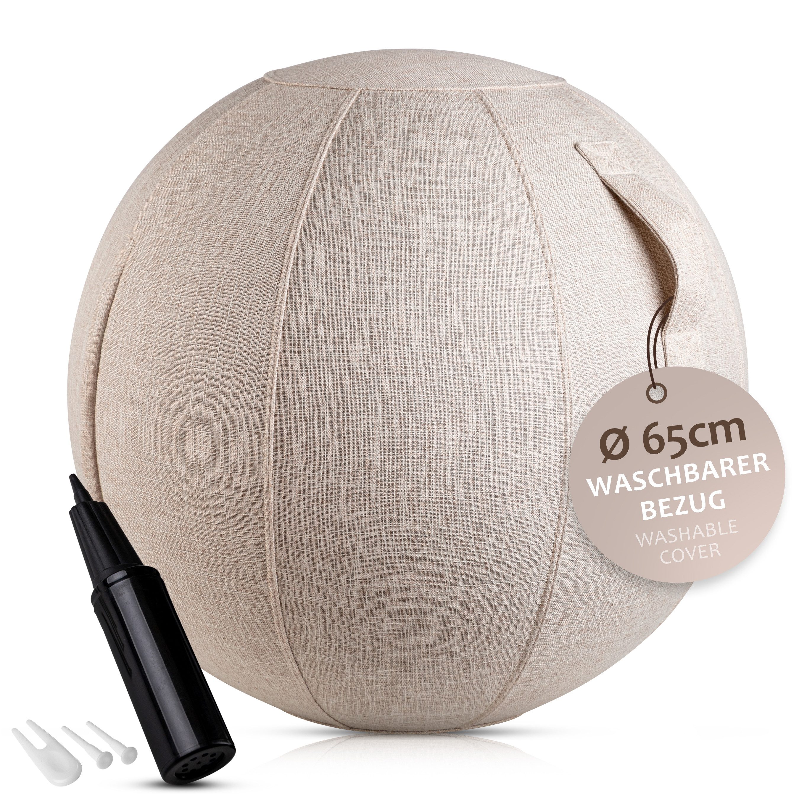 ONVAYA Gymnastikball 65cm - Yoga Ball - Sitzball - Fitnessball-Schwangerschaftball
