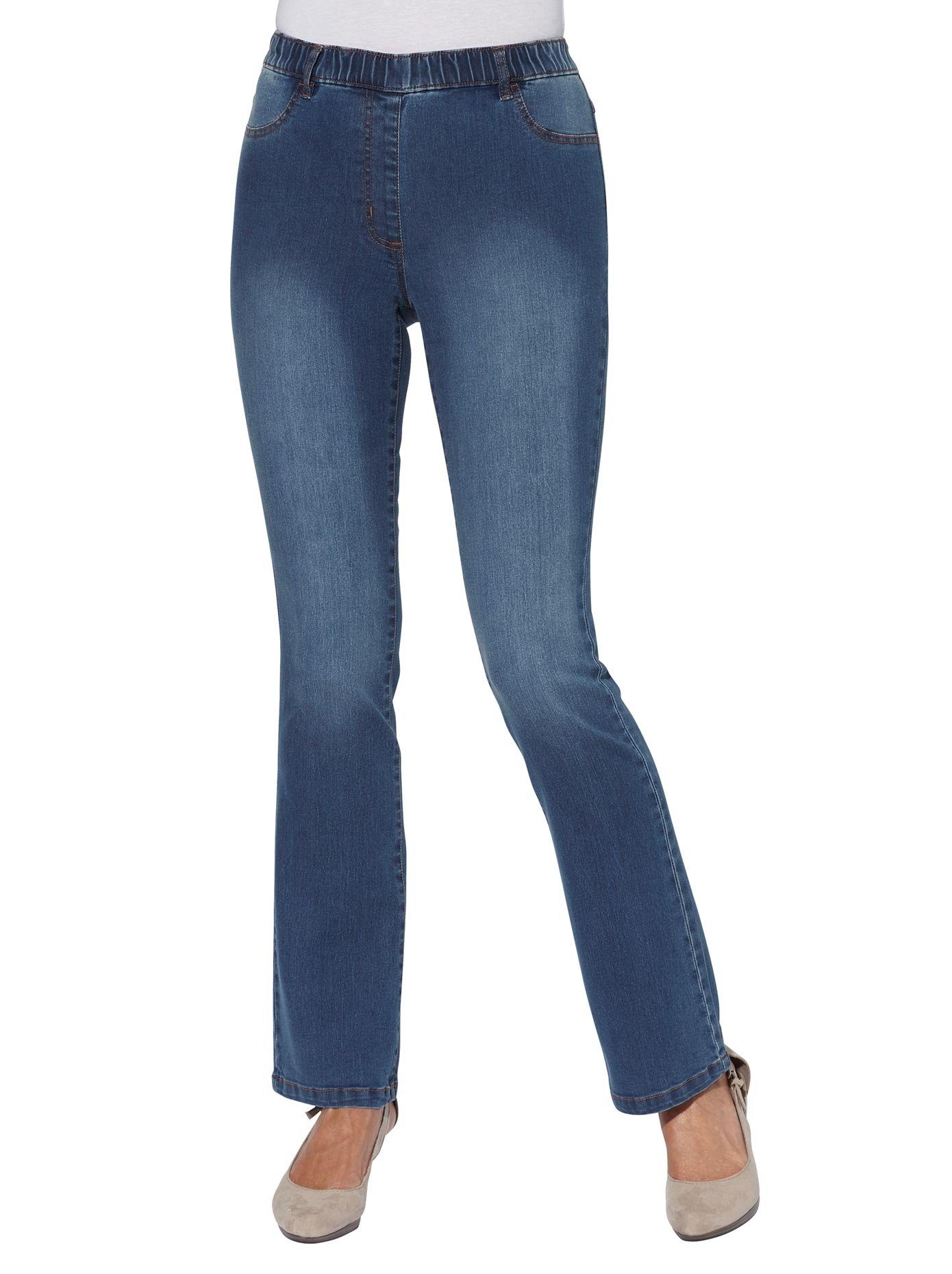 Damen Jeans Classic Basics Bootcut-Jeans (1-tlg)