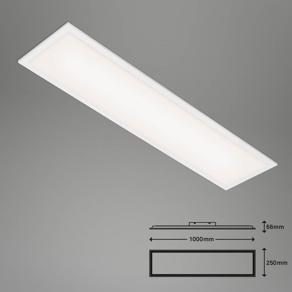 Briloner Leuchten LED Deckenleuchte 7054-016, Dimmfunktion, LED fest integriert, 2700K - Extra-Warmweiß, Deckenlampe, 100x25x6,6cm, Weiß, 24W, Wohnzimmer, Schlafzimmer, Küche