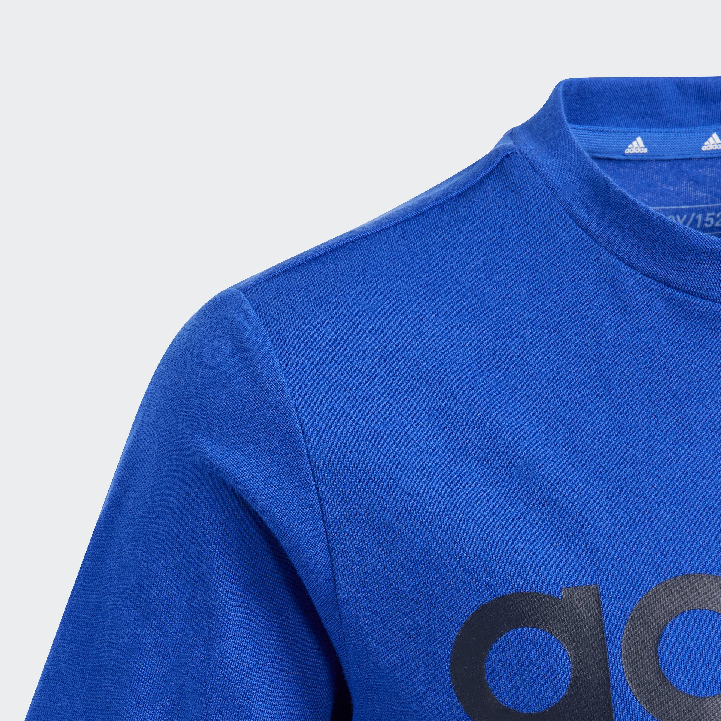 / LINEAR Sportswear Semi Ink T-Shirt COTTON ESSENTIALS LOGO Blue Lucid Legend adidas