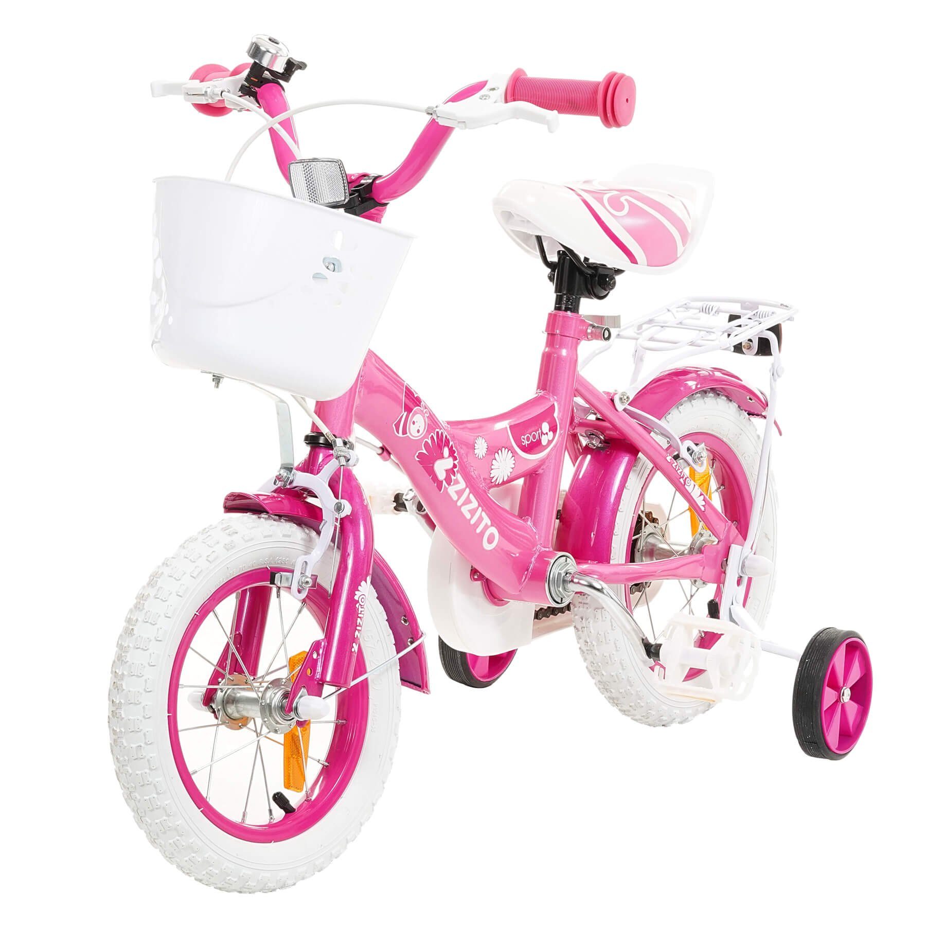 10 Zoll Kinderfahrrad Kinder Fahrrad Bike Rad Disney Minions mit Schiebestange 